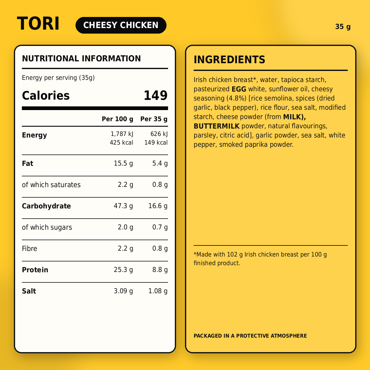 TORI Cheesy Chicken Crisp – 35g