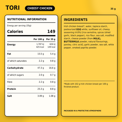 TORI Cheesy Chicken Crisp – 35g